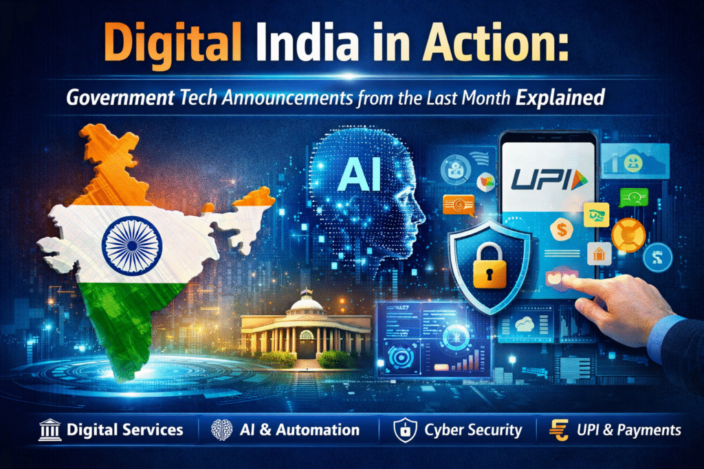 Digital India in Action: Government Tech Announcements from the Last Month Explained